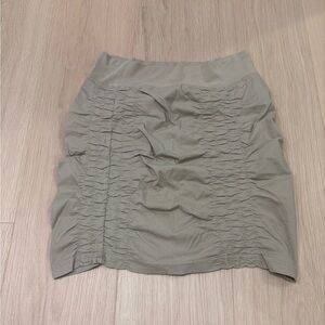 Elegant tan Ruched Skirt